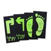 Luminous Safety Exit & Caution Sign: Floor Sticker with Arrow & Slippery Steps Indication