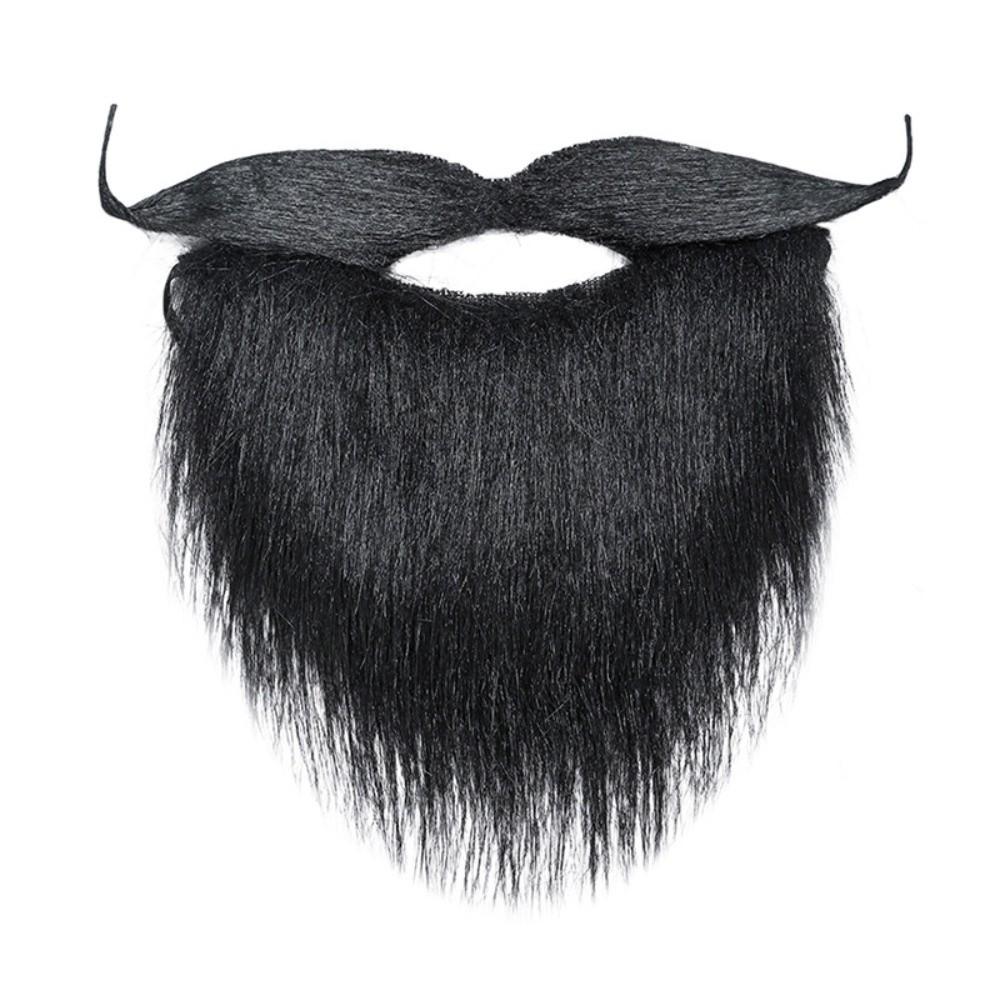 Artificia Realistic Fake Beard Funny Viking Braided Beard Pirate Play Halloween Fake Mustache Prom