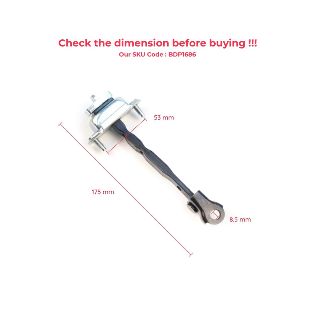 EDP1686 Rear Door Hinge Brake Stop Check Assy Limiter Strap for Subaru Forester MK4 SJ 2012-2018 62124FG003