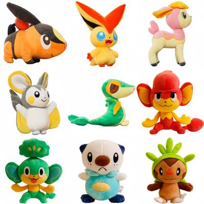Pokemon Sannoh Victini Serpifeu Emolga Flambino Plüschtier Niedlich Anime Jirachi Mewtu Impoleon Gengar Glurak Kuscheltiere Puppe