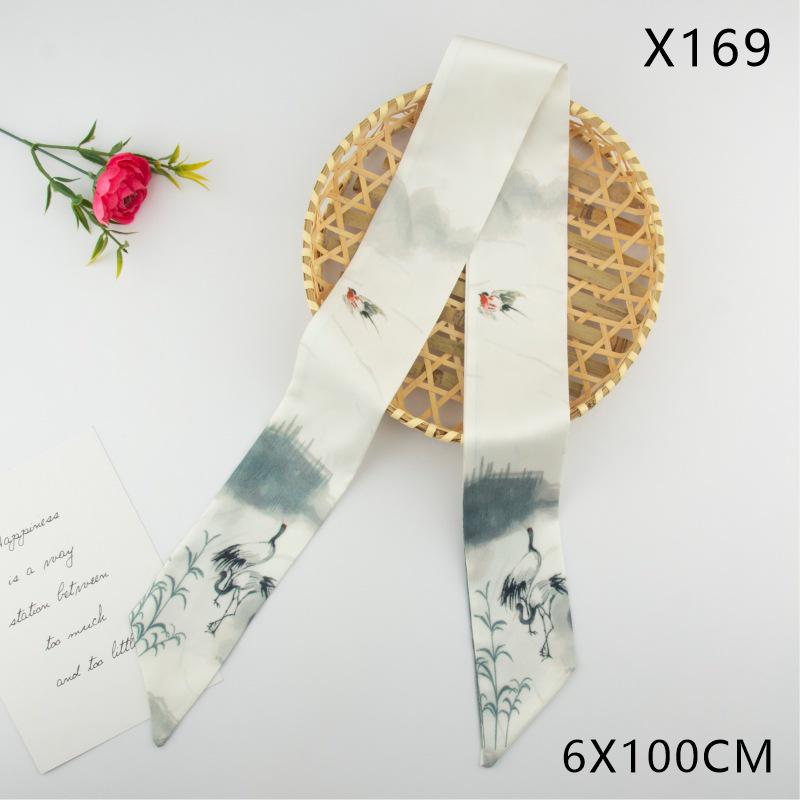 Versatile Vintage Silk Scarf: Hair Tie, Headband, Bag Accessory