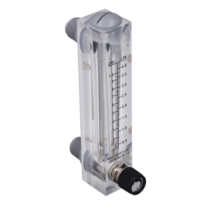 Liquid Flowmeter Clear  Acrylic Panel for Liquid Medium Measurement and Control Regulation 0.1-1GPM Panel Type Flowmeter