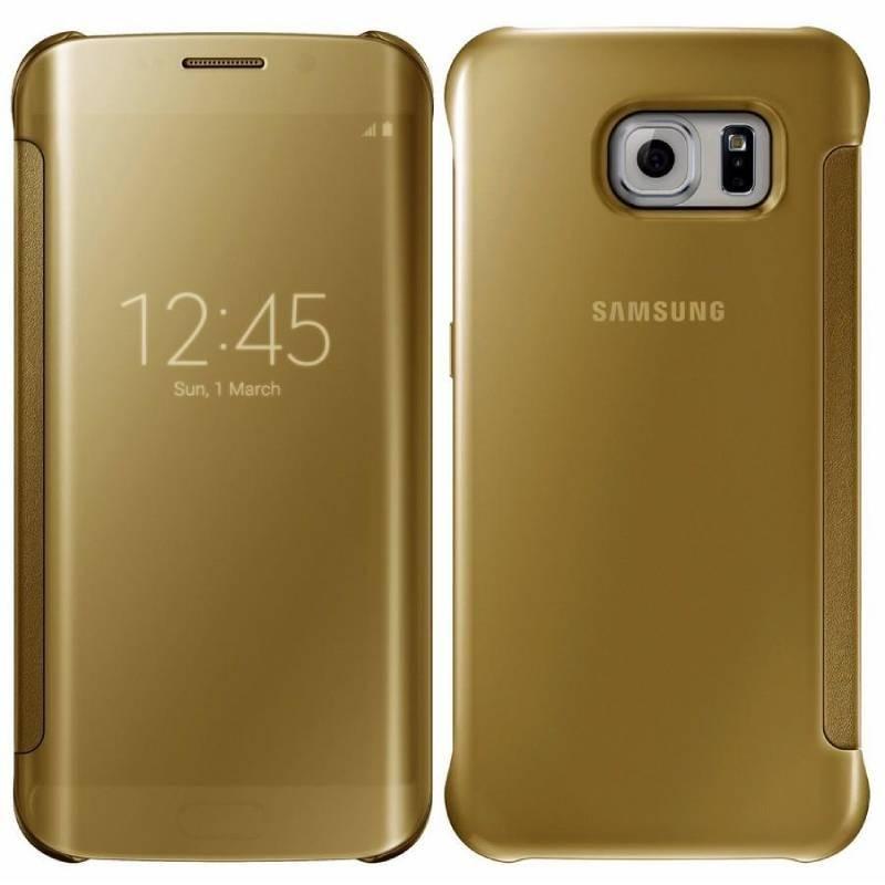 For Samsung Galaxy S6 S7 Plus Clear View Mirror Leather Flip Stand Case Cover