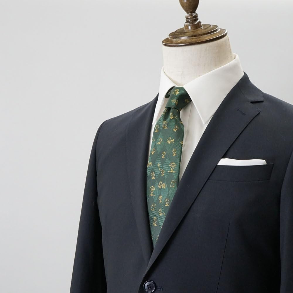 PEANUTS Necktie Peanuts Woodstock Necktie 921010 Green Tie Snoopy Woodstock Character Present [Peanuts]