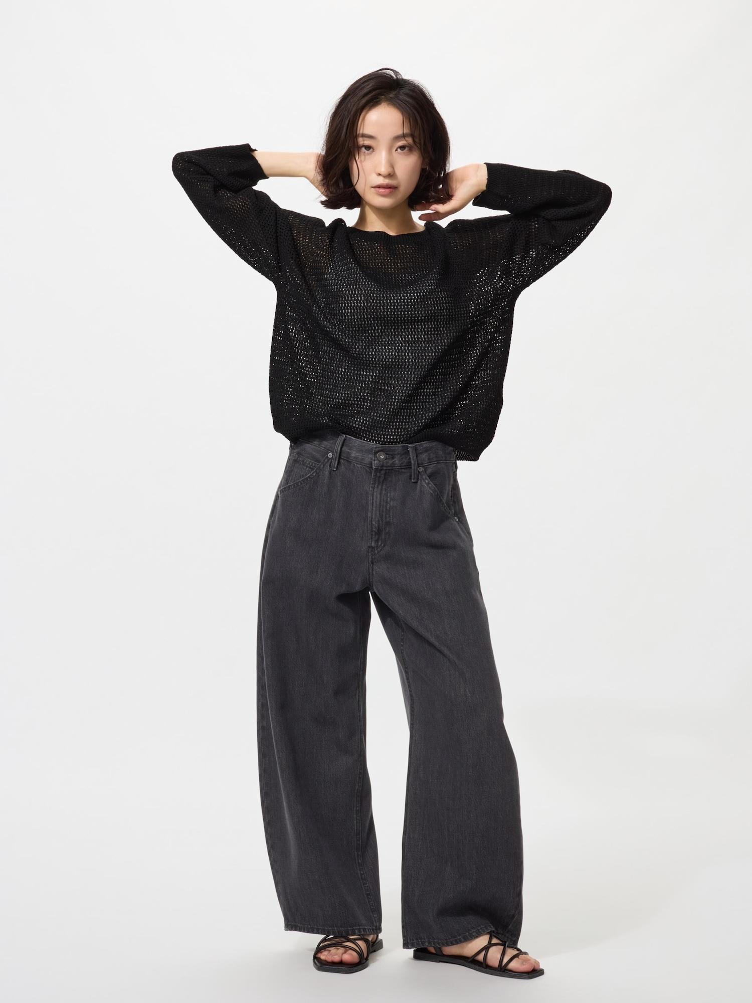 

Джинсы Uniqlo Baggy Curve укороченной длины 08 DARK GRAY/21