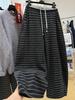 Plus Size Elastic Waist Striped Sweatpants for Autumn & Winter - Velvet, Loose Fit