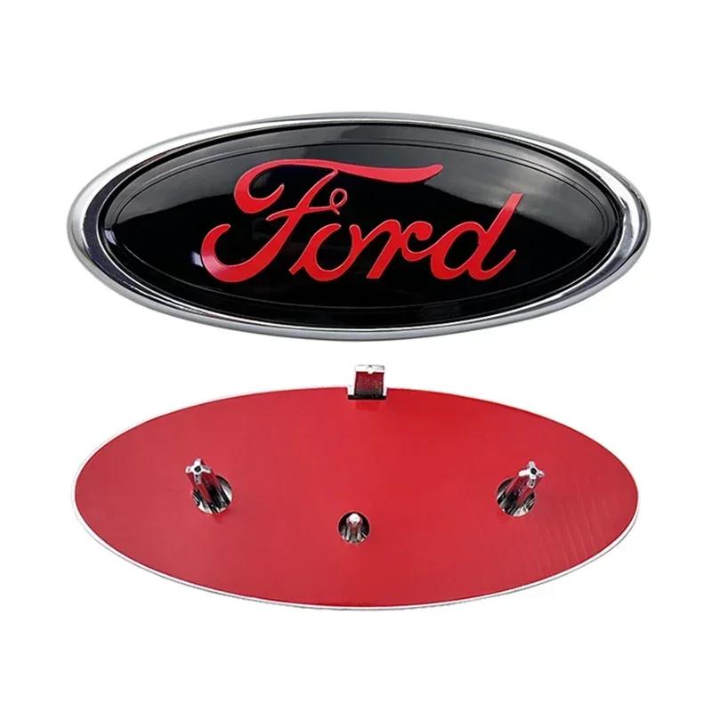 Automobilio lipdukas 2026 Ford Naujas 2025 Karštas 14.6x5.7cm Emblema Automobilio Priekinės Dangos Grotelių Ženklelis Ford Kuga Focus Ranger Mustang Mondeo Fies