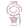 Unisex Butterfly Pendant Cuban Chain: Hip Hop Style Alloy Necklace with Full Diamond Design