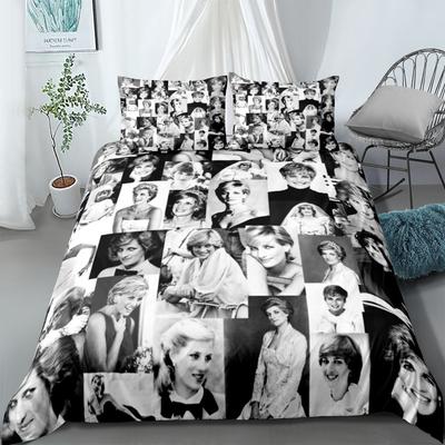 Lady Diana Bettbezug-Set EU Einzel Doppel King US Twin Full Queen Größe Bettwäsche