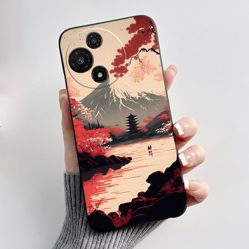 Cute Soft Black Casing For TCL 60R 5G/60 5G Shockproof Cover For TCL 60 SE Nxtpaper T521K Funny Cartoon Cat Design Shell