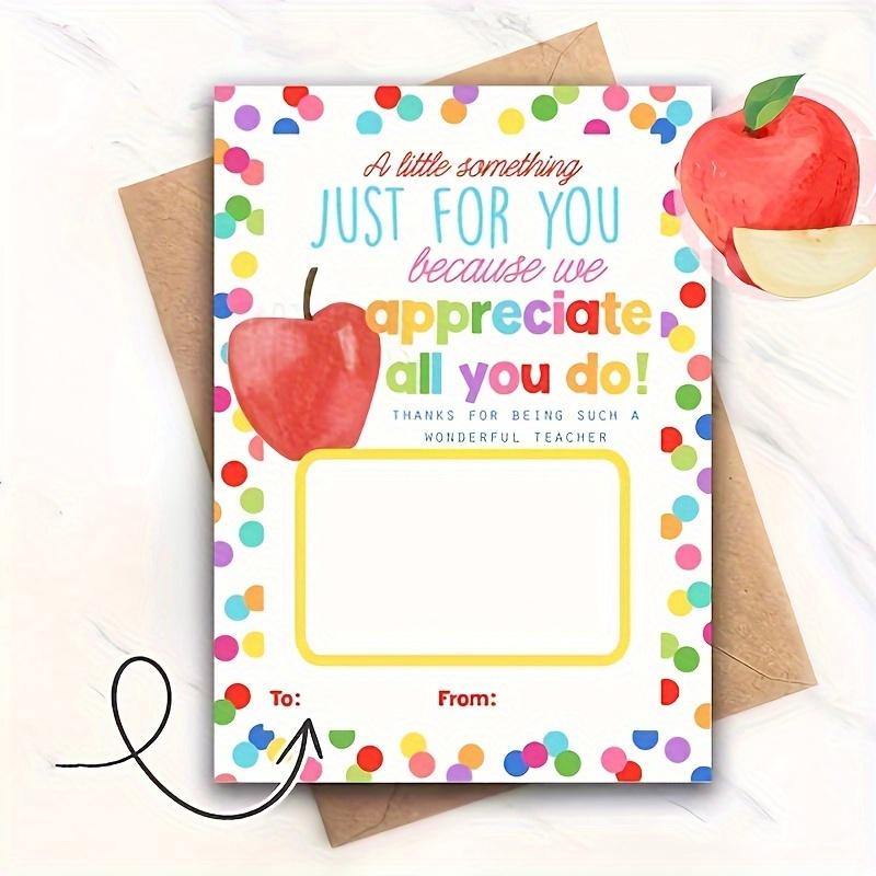 

Teacher Appreciation Gift Card Holders - Thank You Cards for Teachers, Coaches, and Assistants -Polka Dot Design, Teacher s Week