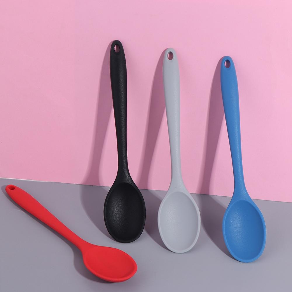Soft Nonstick Honey Dessert Ice Cream Yogurt Cooking Spoon Kitchen Tool Soup Spoon Stirring Spoon