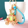 Europe And America Sale Rhinestone Pumpkin Carriage Diamond Studded Advanced Exquisite Bag Pendant Keychains Bag Charm