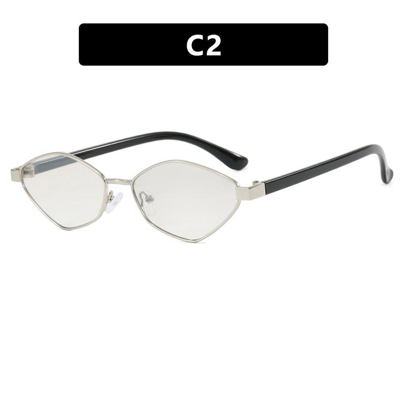2024 High-End Small Frame Rhombus Cat Eye Polygon Sunglasses