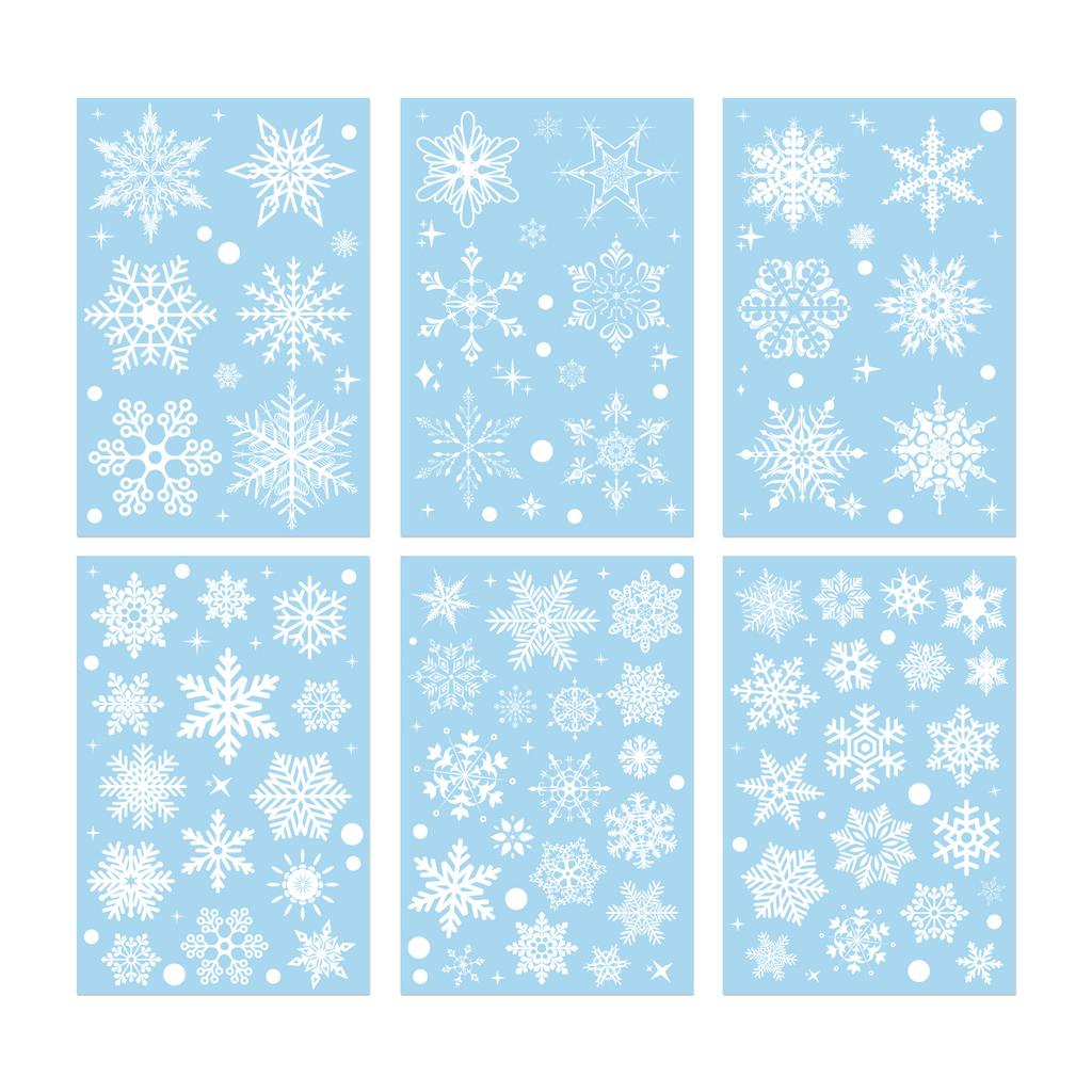 Christmas Decoration Snowflakes Electrostatic Stickers Window Glass Stickers Snowflakes Window Stickers Christmas