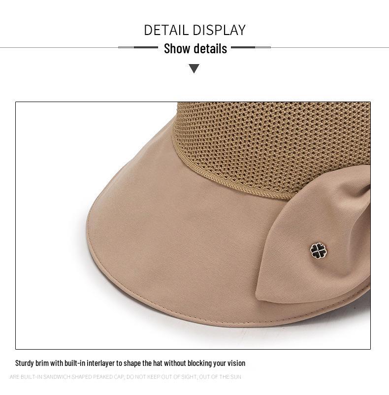 Korean Style Women's Trendy Large Brim Sun Hat with Bowknot - Foldable Bucket Hat for Vacation Travel