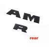 For Dodge Ram 2023-2024 ABS Front Rear Steering Wheel Emblem Black Carbon Fiber Pattern Modified Patch Decorative Frame