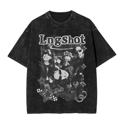 2026 Groupe Kpop Imprimé Plan Large Jay Park T-shirts Lavés Accessoires T-shirts Oversize Hommes Femmes T-shirt Hip Hop Streetwear Surdimensionné