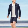 Skechers Godri Performance Series Moisture-Wicking Quick-Dry Hooded Comfortable Long Sleeve Jacket Men jackets Navy-Blue P225M155-02MZ