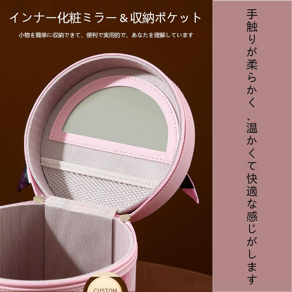 Yodilala New Cosmetic Large With Portable Cosmetic Case Pink Case, Capacity, Ribbon, Multifunctional, Waterproof,