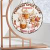 Autumn Style Pumpkin Spice Cafe Vintage Tin Sign 20x20cm