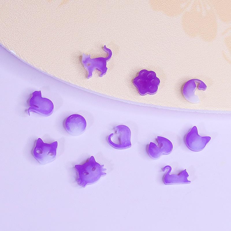 DIY Crystal Epoxy Mini Cat Stud Earrings Silicone Mold, Kitten Series Ear Jewelry Earrings Mold