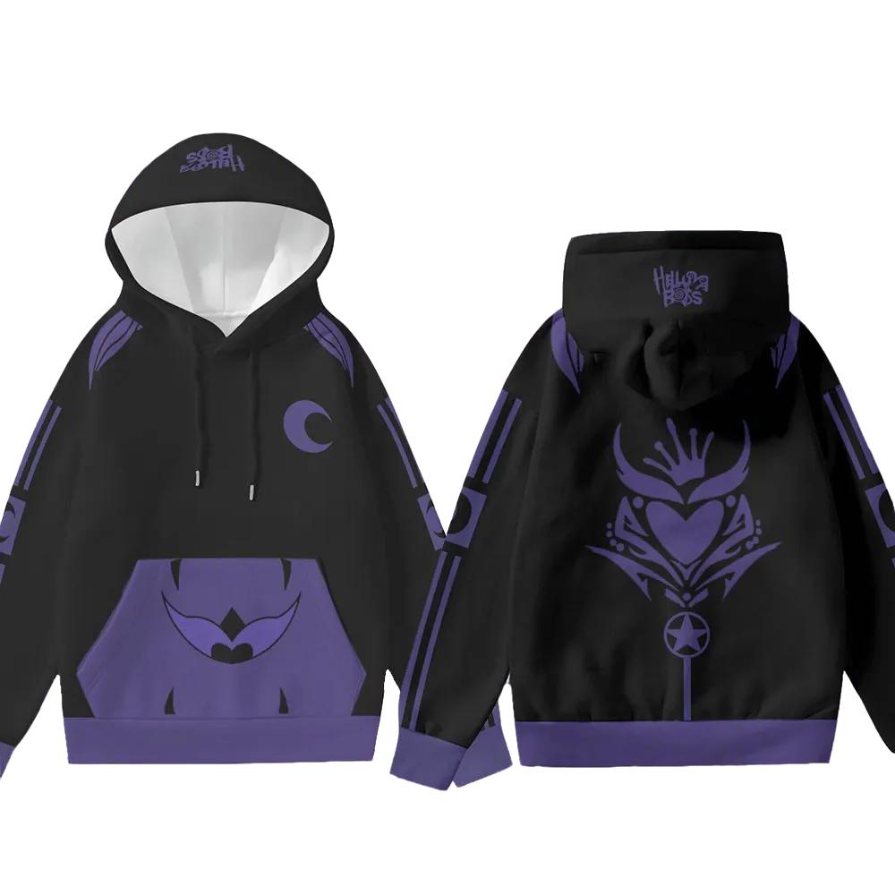 

Kids Hoodies Helluva Boss Stolas Cosplay Winter Long Sleeve Fleece Hooded Comic Children Sweatshirts with Hooded High Quality 100