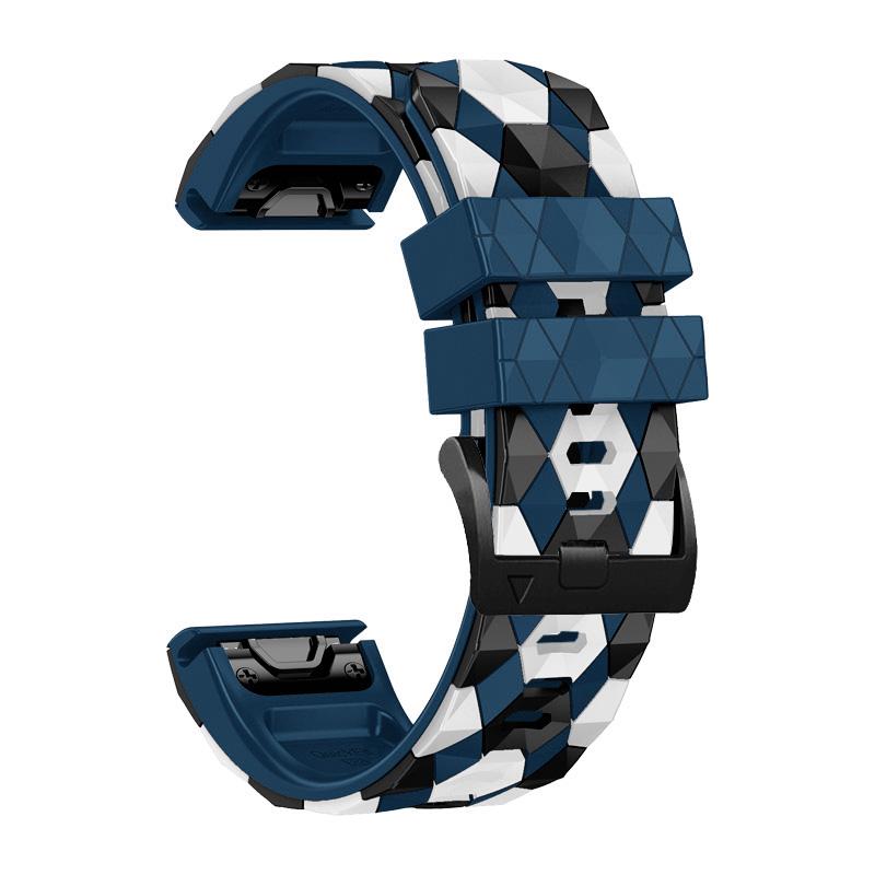 22 26mm Quick Fit Watchbands For Garmin Fenix 6 6X Pro 7 7X 5X 5 Plus 3HR Silicone Easyfit Wrist Band Football Pattern Strap