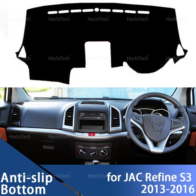 Für JAC Refine S3 T50 Sei 3 JS3 Vor-Facelift 2013-2016 Auto Armaturenbrett Abdeckung Armaturenbrett Matte Brett Polster Teppich Armaturenbrettmatte Anti-UV Matten