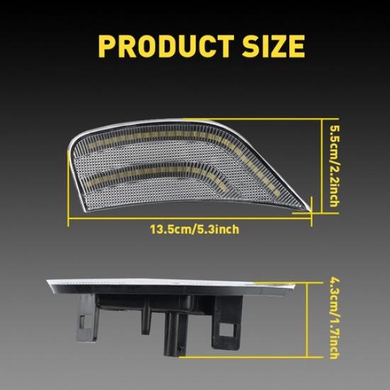 White LED Side Marker Lights Fit GMC   Yukon XL Chevrolet Tahoe Cadillac