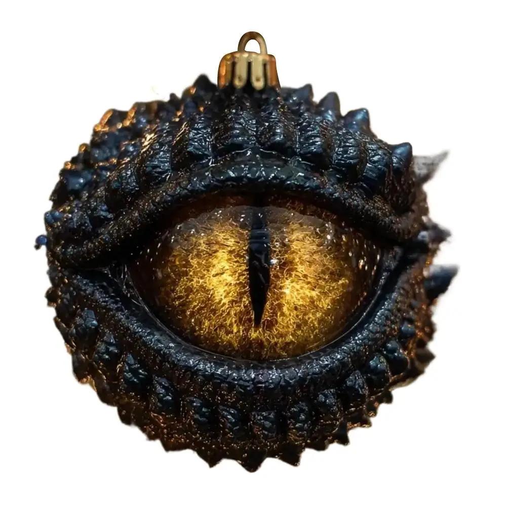 2D Dragon Eye Shaped Acrylic Christmas Ornament Dark Gift Christmas Festive Hanging Small Christmas Cookie Decoration Ornam Z9W8