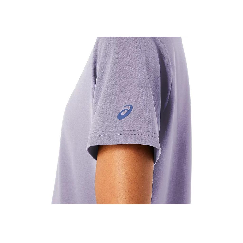 Asics Logo Crew Neck Soft Comfortable Sports Short Sleeve T-Shirt Women Tops Light-Purple 2032D020-500