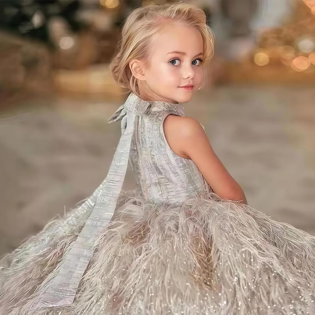 Luksusowa Sukienka dla Dziewczynki w Stylu Księżniczki na Specjalne Okazje