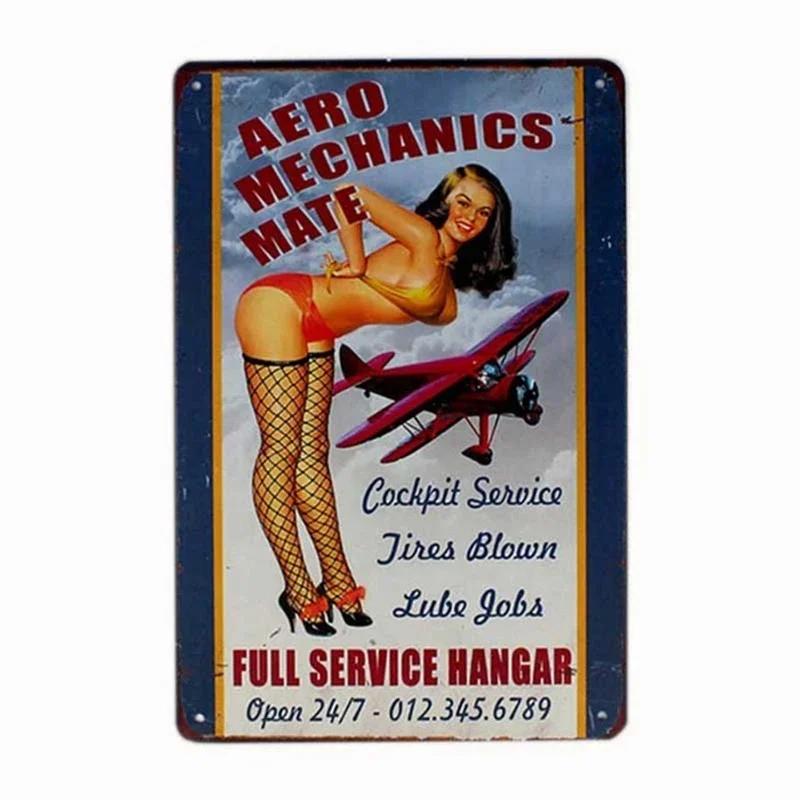 Sexy Girls Europe Beauties Poster Metal Iron Sign Art Paintings Bar Pub Garage Home Decoration Retro Tin Sign Craft Plate Plaque