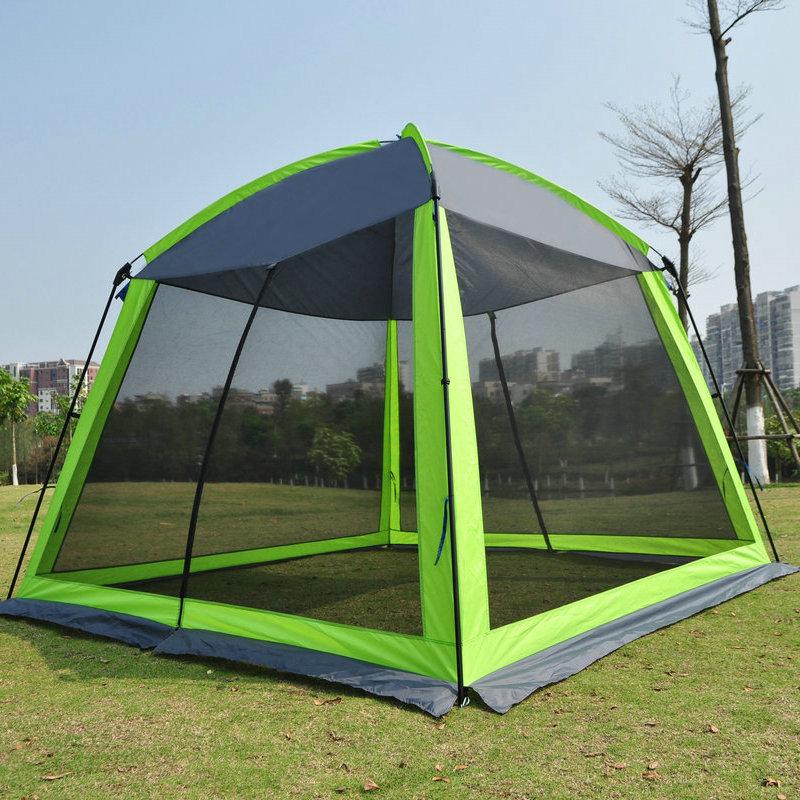 3-4 Person Sunshade Camping Tent with Insect-Proof Mesh