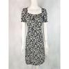 Fashion Slim Fit Split Short Sleeve French Style Floral Full Body Dress Sexy Slim Floral Slit Dress