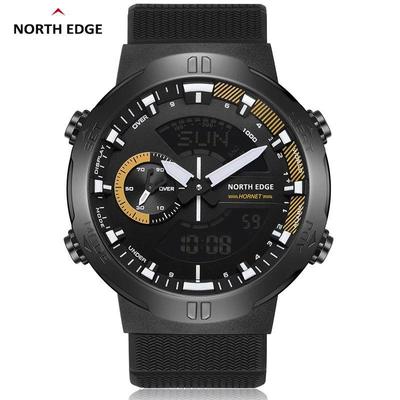 HORNET Herren-Digitaluhr zum Laufen, Radfahren, Sportuhren, wasserdicht, 50 m, Weltzeit, Geschwindigkeitsbeleuchtung, Armbanduhr