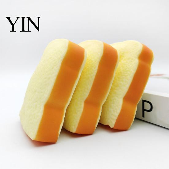 Anxiety Relief Gadget 1/2Pcs Simulated Toast Stress Toy, Sliced Bread Squeeze Sensory Fidget Toy Soft Stretchy Fake Food for Kids Teens Adults