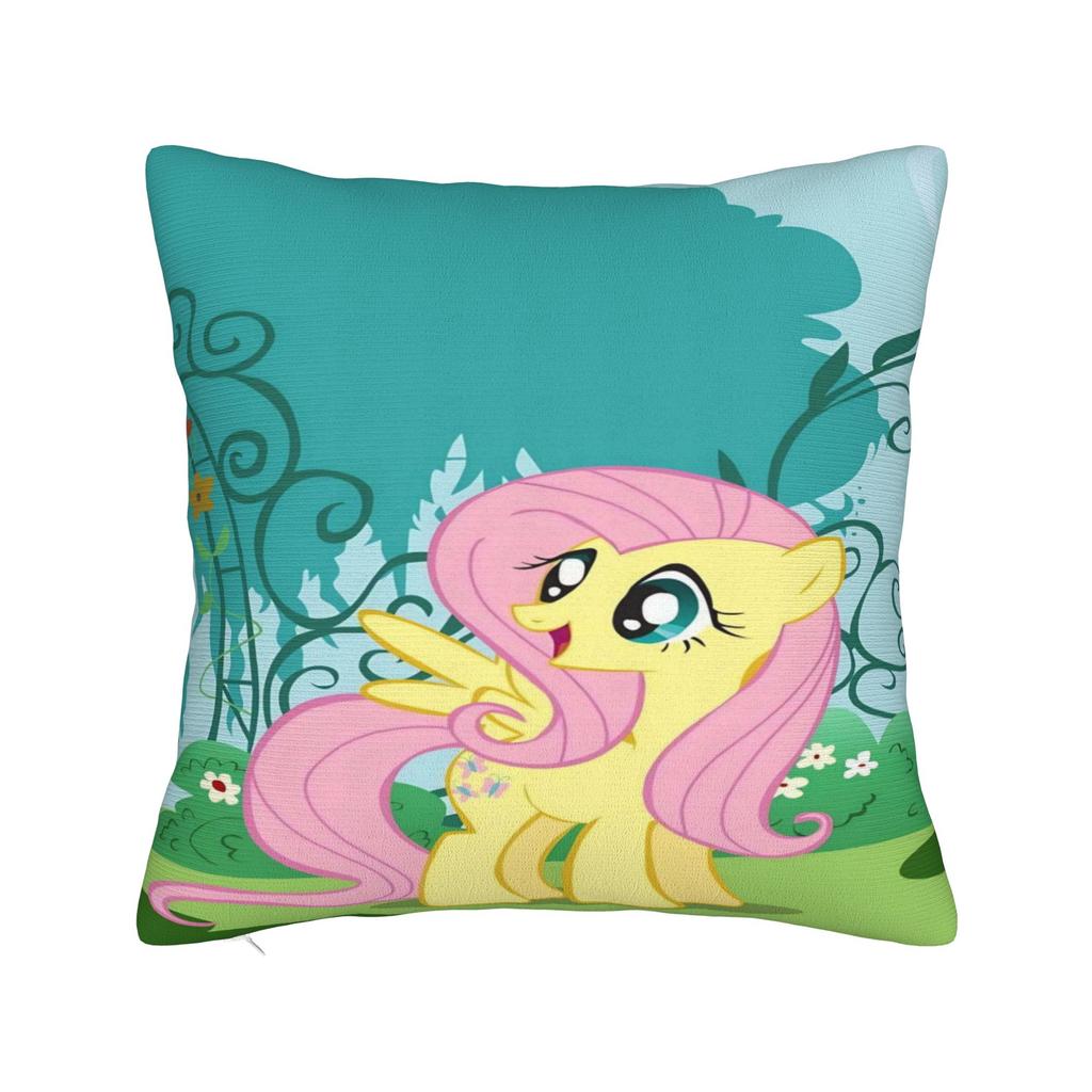 Cute M-My Cartoon P-Pony L-Little Pillow Cover Rainbow Novelty Pillow Case For Sofa Home Decor Soft Pillowcases Gift