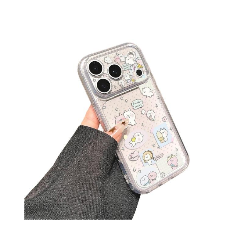 Cute little rabbit pill is suitable for Apple 17promax mobile phone case 14 15 16 soft case 13pro fine hole XS transparent.
