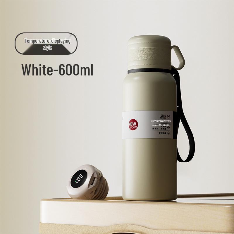 Large Capacity Double-Lid Stainless Steel Insulated Cup with Tea Separator for Men and Women - Portable, Car-Friendly, and Outdoor Ready