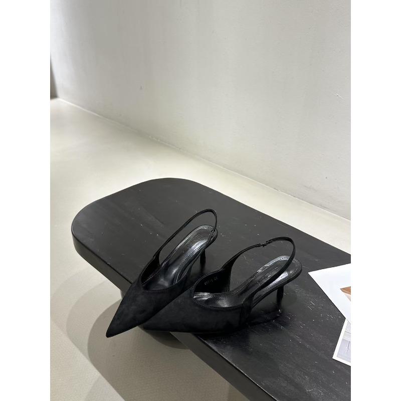 Wang Xiaoxiao's New Products! Pointed Leopard Print High Heels, Bag Head Sandals, Suede Spring and Summer New Single Shoes.