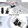 Toilet seat hinge fixing parts, 5 pairs of rubber expandable screws hinges for toilet lid