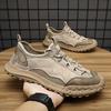 Fashion Summer Genuine Leather Mesh Shoes Large Size Casual Stylish Mens Shoes Non-Slip Breathable Comfortable Hiking Sandals Luxury