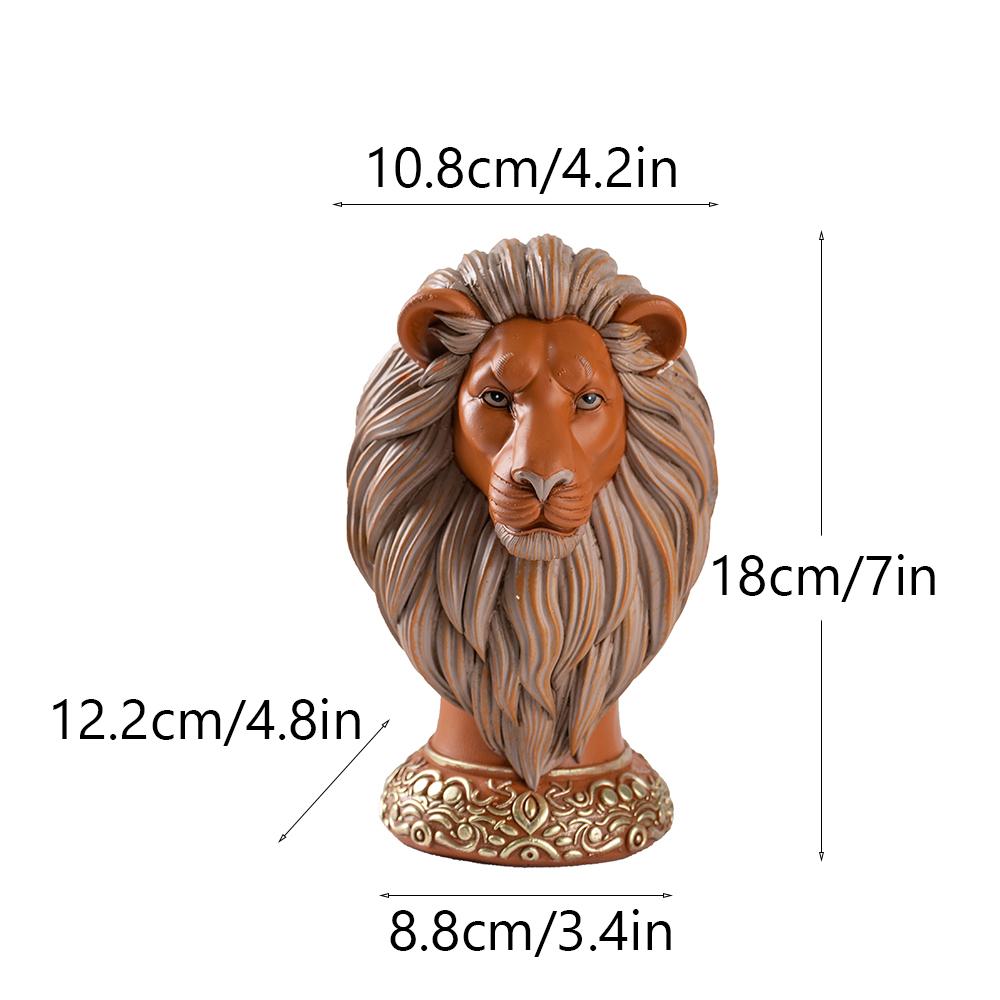 Lion Reading Statue Scholar Animal Sculpture Book Lover Gift Library Decor Unique Desk Ornament Wisdom Bookworm Art Present