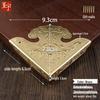 Protezione d'angolo antica in rame stile cinese - Bordo decorativo inciso in ottone per mobili