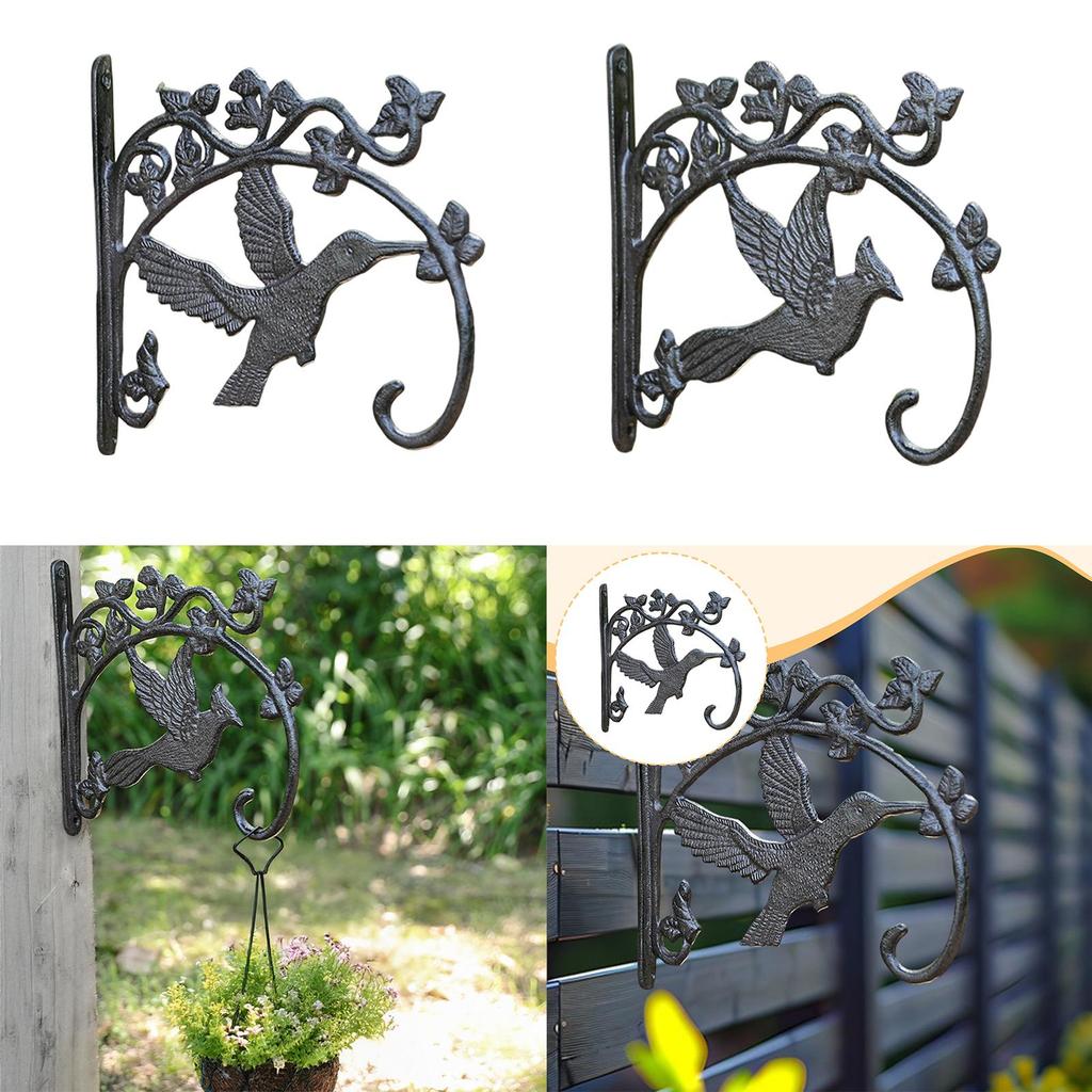 Iron Plant Hanger Bracket, Versatile, Easy To Install, Stylish, Wall Hook, Basket Holder, Flower Pot, Patio