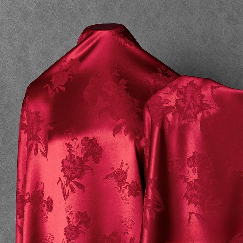 100x150cm Acetátový saténový žakárový materiál na šaty, košile, hedvábně hladký, lesklý, velkoobchodní látka na oděvy, šití, DIY materiál