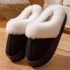 thick-soled plush cotton slippers indoor warm non-slip shoes plush deodorant plush slippers autumn and winter