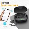 Auricolari Bluetooth SP16 da Appendere all'Orecchio per Sport e Corsa con Lunga Durata della Batteria, Display Digitale, Cancellazione del Rumore